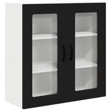 Keukenkast aan de muur Zwart 80 x 31 x 80 cm Bewerkt hout