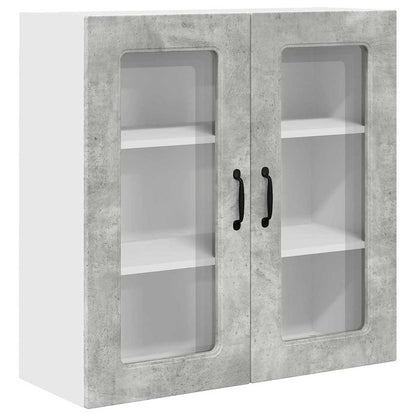 Keukenkast aan de muur Beton Grijs 80 x 31 x 80 cm Bewerkt hout