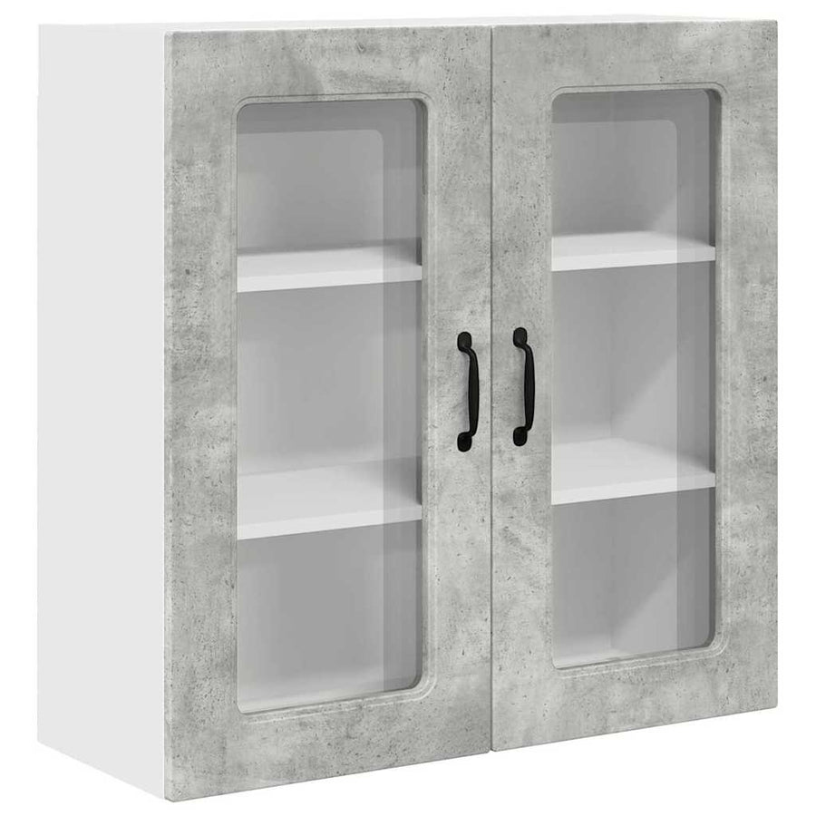 Keukenkast aan de muur Beton Grijs 80 x 31 x 80 cm Bewerkt hout