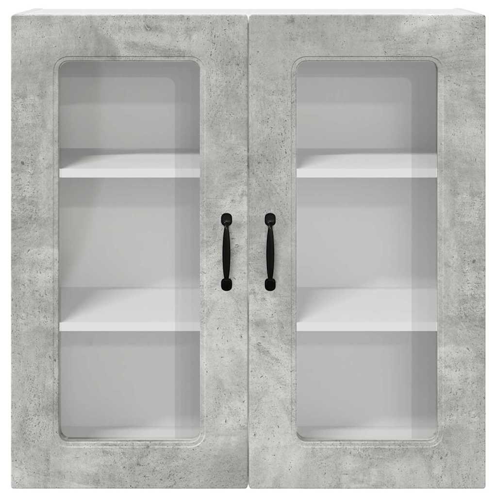 Keukenkast aan de muur Beton Grijs 80 x 31 x 80 cm Bewerkt hout
