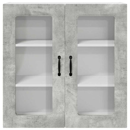 Keukenkast aan de muur Beton Grijs 80 x 31 x 80 cm Bewerkt hout