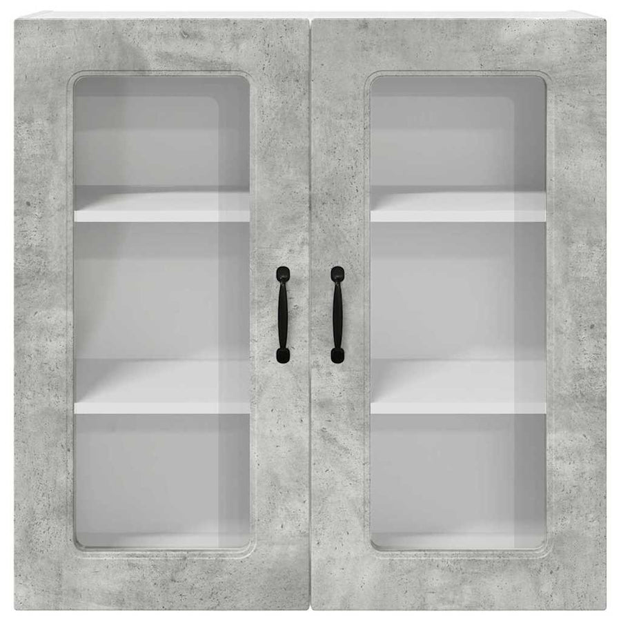 Keukenkast aan de muur Beton Grijs 80 x 31 x 80 cm Bewerkt hout