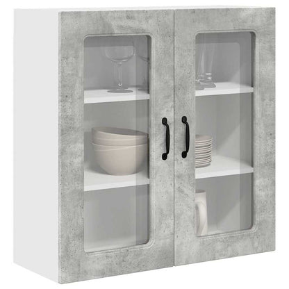 Keukenkast aan de muur Beton Grijs 80 x 31 x 80 cm Bewerkt hout