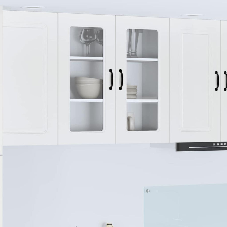 Keukenkast aan de muur met plank Hoogglans wit 80 x 31 x 80 cm