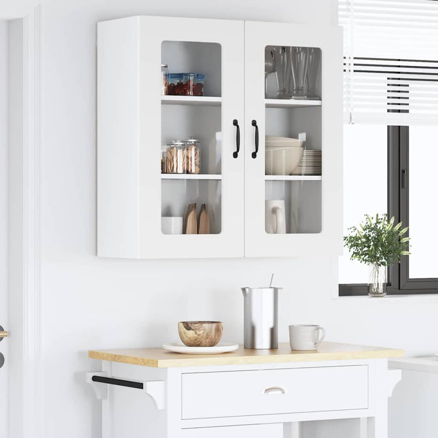 Keukenkast aan de muur met plank Hoogglans wit 80 x 31 x 80 cm
