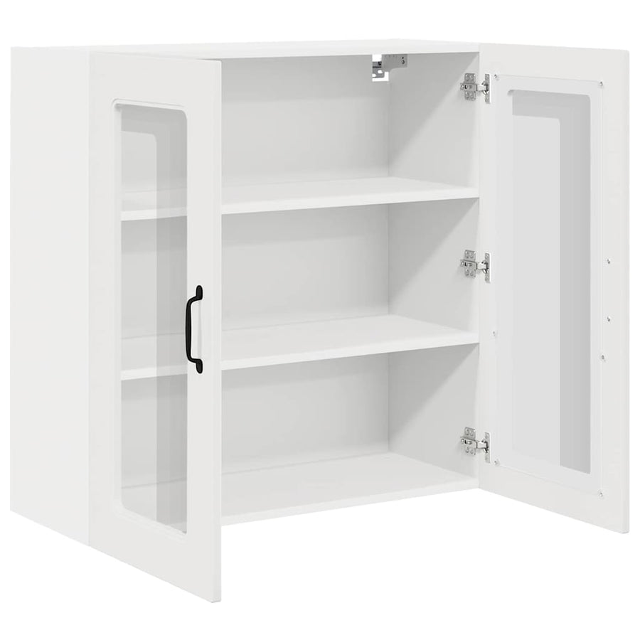 Keukenkast aan de muur met plank Hoogglans wit 80 x 31 x 80 cm