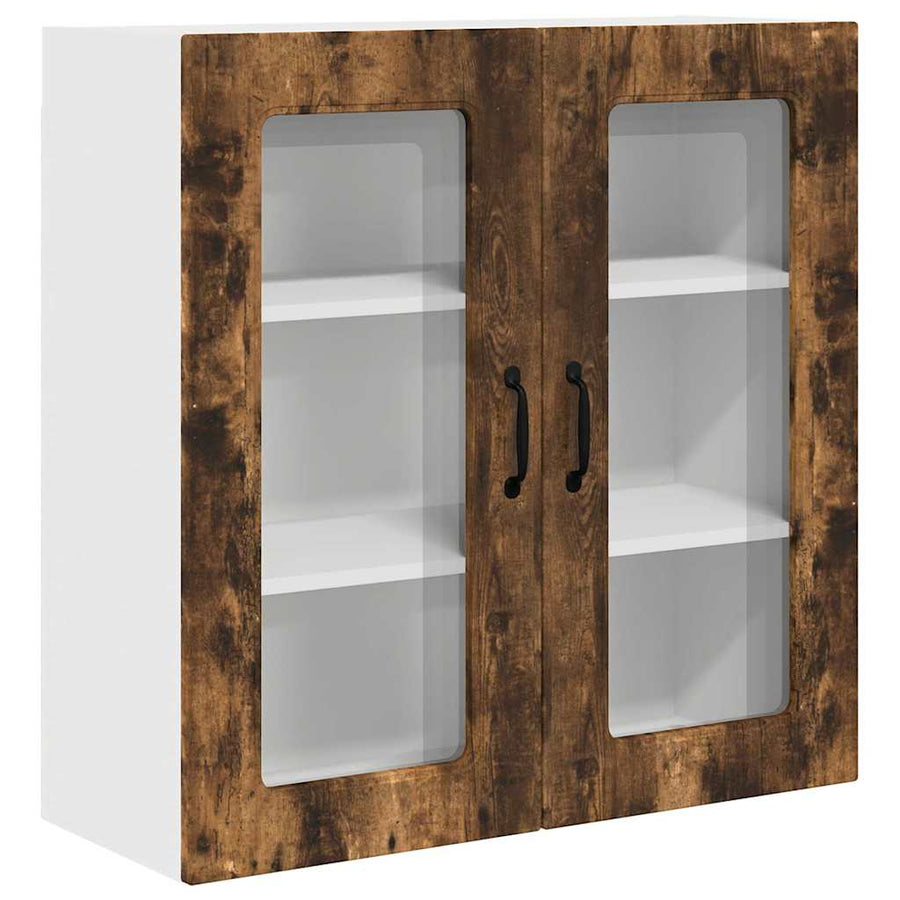 Keukenkast aan de muur met plank Gerookt eiken 80 x 31 x 80 cm