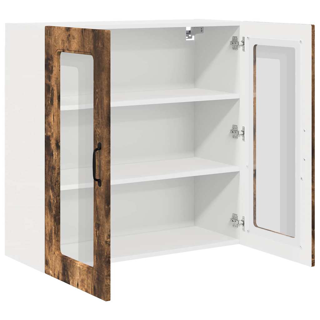 Keukenkast aan de muur met plank Gerookt eiken 80 x 31 x 80 cm