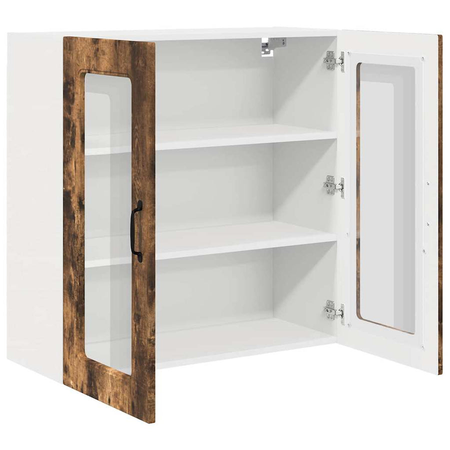 Keukenkast aan de muur met plank Gerookt eiken 80 x 31 x 80 cm