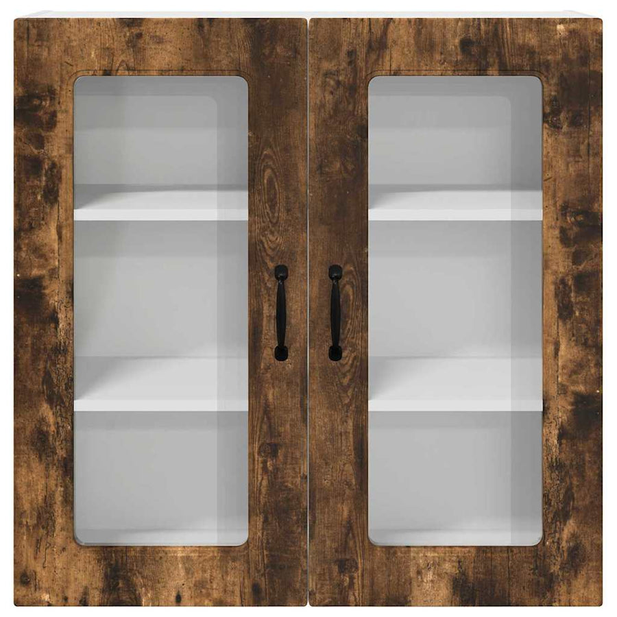Keukenkast aan de muur met plank Gerookt eiken 80 x 31 x 80 cm