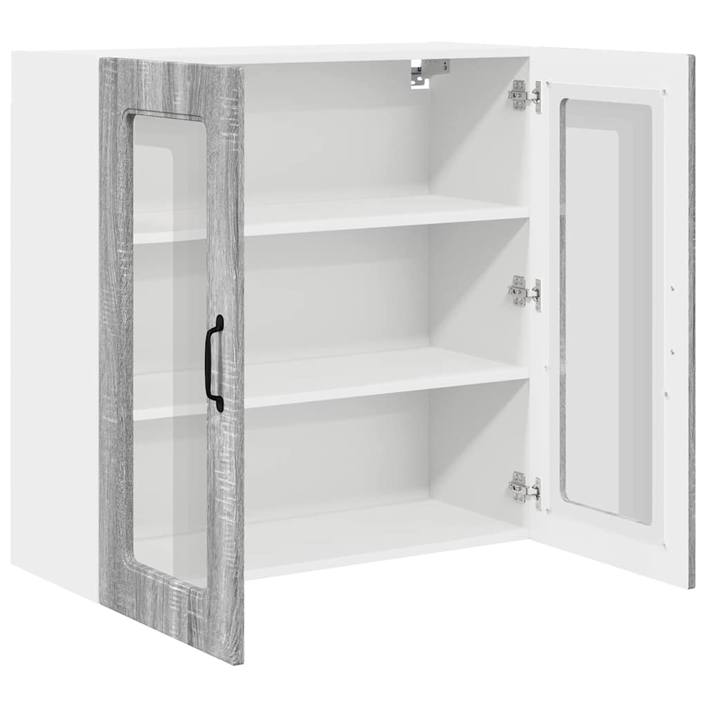 Keukenkast aan de muur met plank Grijs Sonoma 80 x 31 x 80 cm