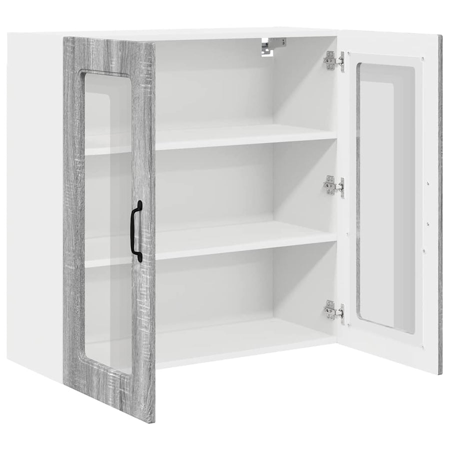 Keukenkast aan de muur met plank Grijs Sonoma 80 x 31 x 80 cm