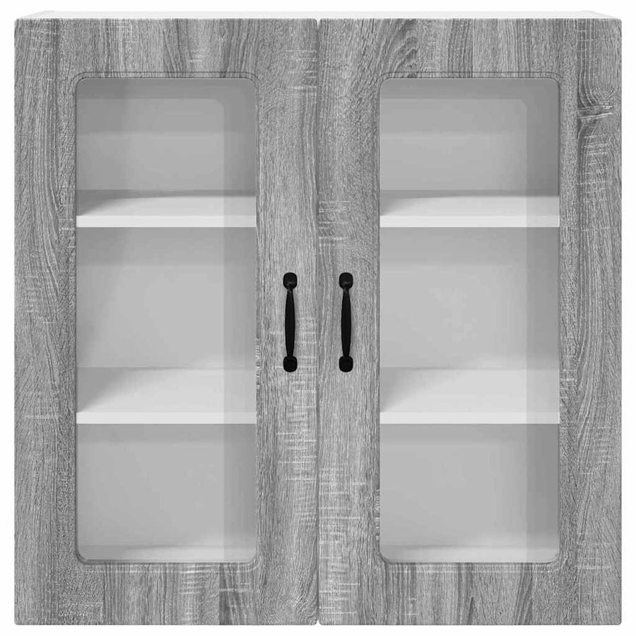 Keukenkast aan de muur met plank Grijs Sonoma 80 x 31 x 80 cm