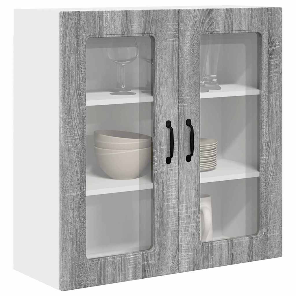Keukenkast aan de muur met plank Grijs Sonoma 80 x 31 x 80 cm