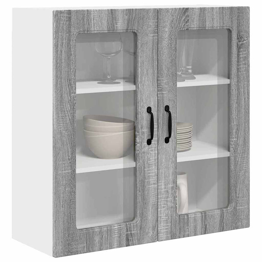Keukenkast aan de muur met plank Grijs Sonoma 80 x 31 x 80 cm