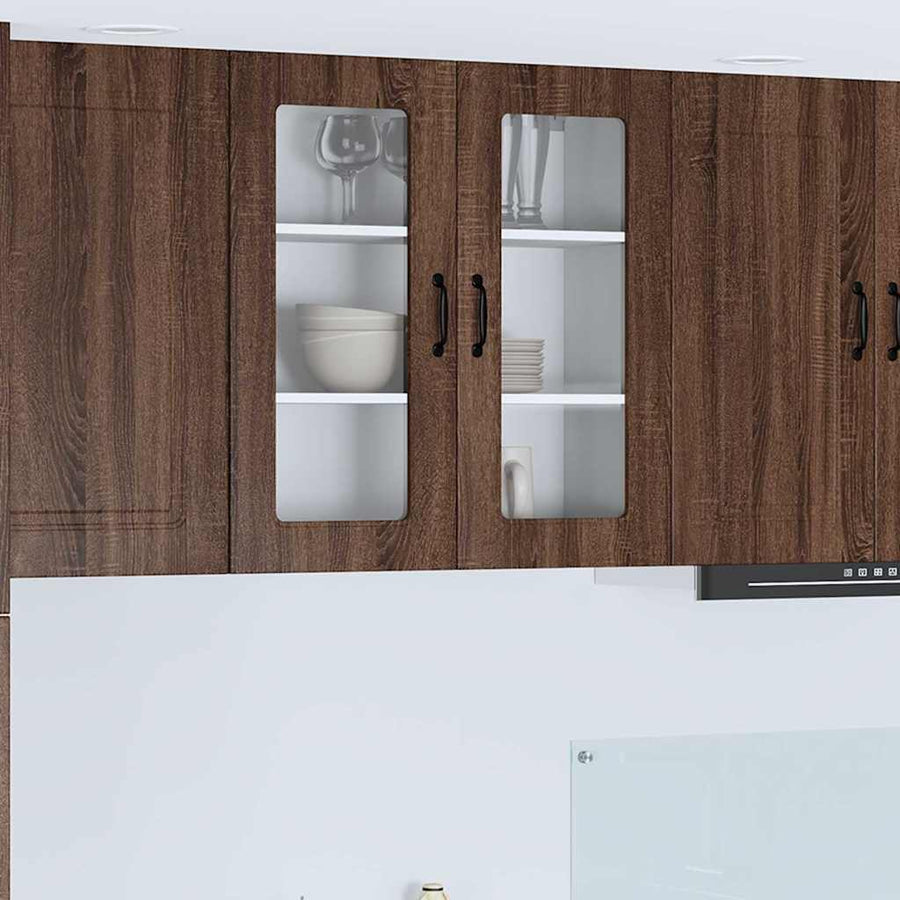 Keukenkast aan de muur Bruin Eiken 80 x 31 x 80 cm Bewerkt hout