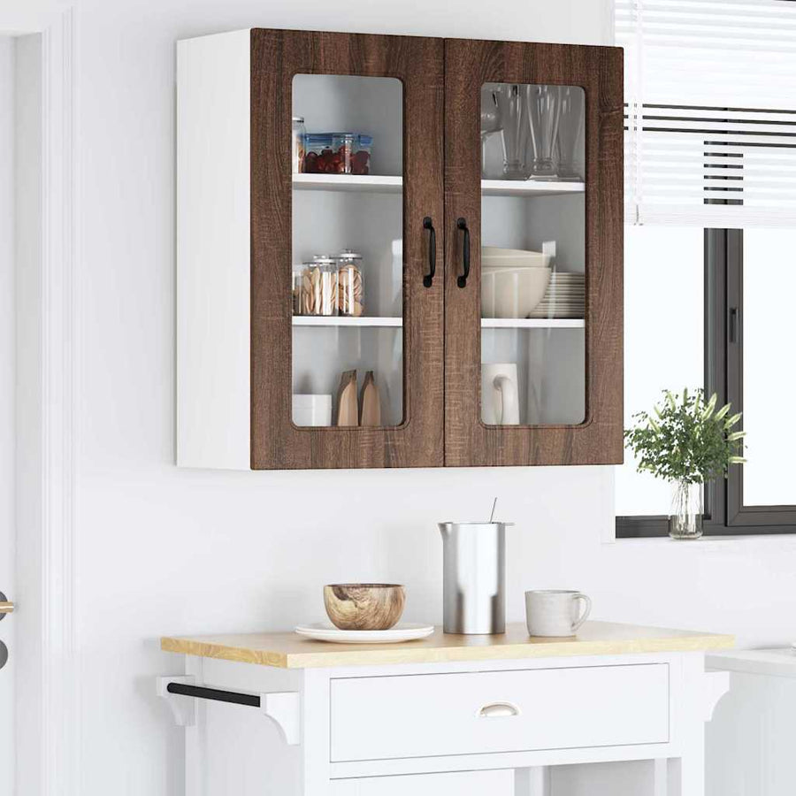 Keukenkast aan de muur Bruin Eiken 80 x 31 x 80 cm Bewerkt hout