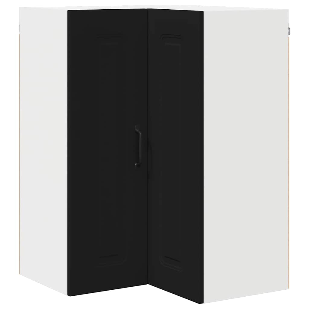 Keukenkast aan de muur Zwart 57 x 57 x 80 cm Bewerkt hout
