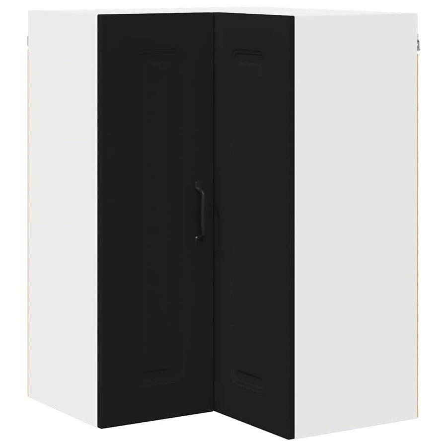 Keukenkast aan de muur Zwart 57 x 57 x 80 cm Bewerkt hout