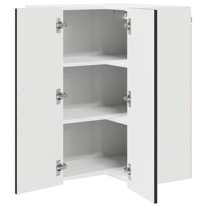 Keukenkast aan de muur Zwart 57 x 57 x 80 cm Bewerkt hout