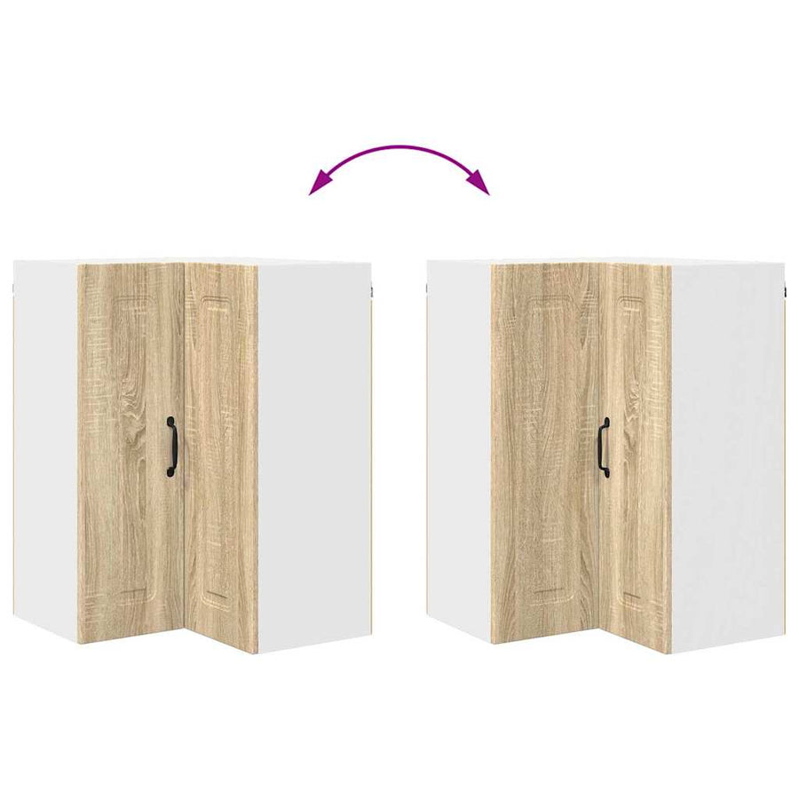 Keukenkast aan de muur met plank Sonoma Eiken 57 x 57 x 80 cm