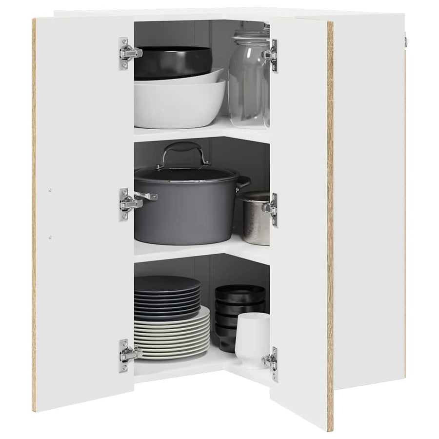 Keukenkast aan de muur met plank Sonoma Eiken 57 x 57 x 80 cm