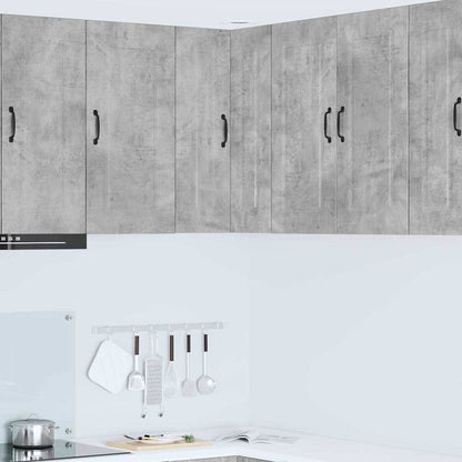 Keukenkast aan de muur Beton Grijs 57 x 57 x 80 cm Bewerkt hout