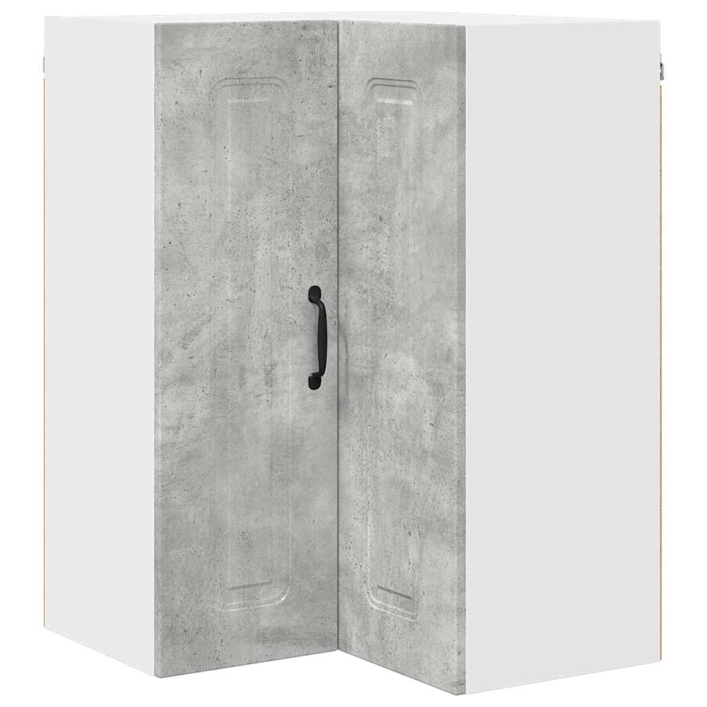 Keukenkast aan de muur Beton Grijs 57 x 57 x 80 cm Bewerkt hout