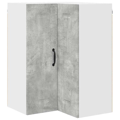 Keukenkast aan de muur Beton Grijs 57 x 57 x 80 cm Bewerkt hout