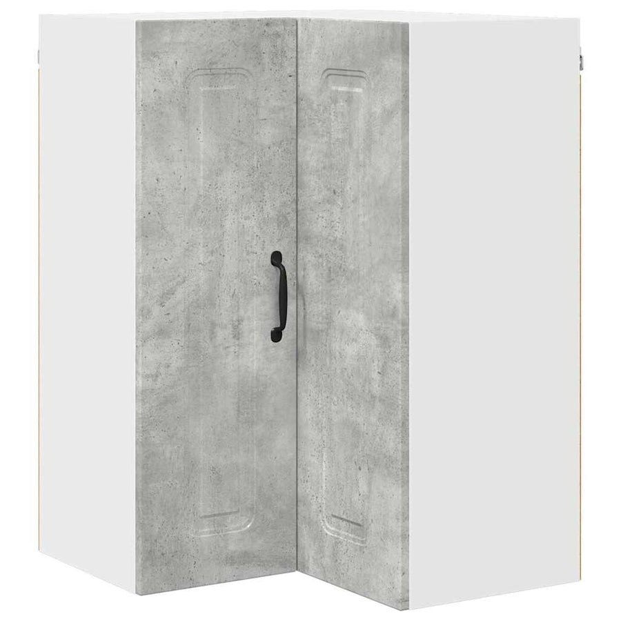 Keukenkast aan de muur Beton Grijs 57 x 57 x 80 cm Bewerkt hout