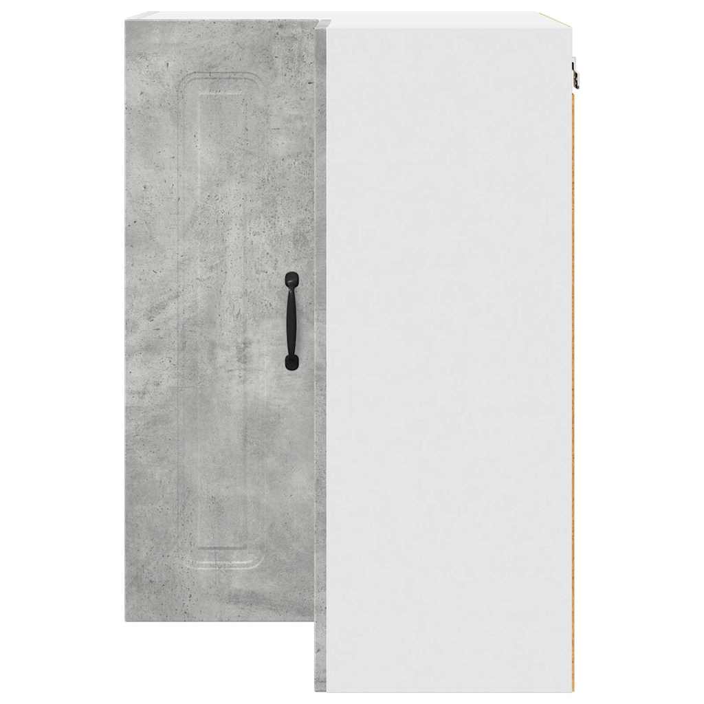Keukenkast aan de muur Beton Grijs 57 x 57 x 80 cm Bewerkt hout