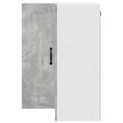 Keukenkast aan de muur Beton Grijs 57 x 57 x 80 cm Bewerkt hout