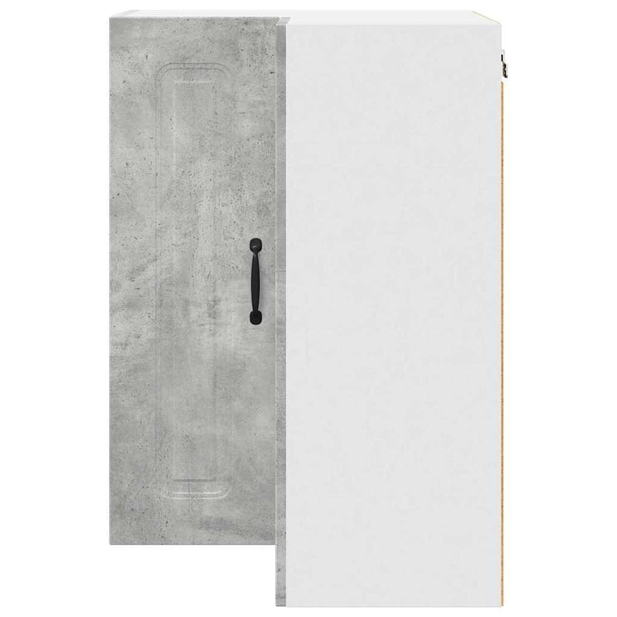 Keukenkast aan de muur Beton Grijs 57 x 57 x 80 cm Bewerkt hout