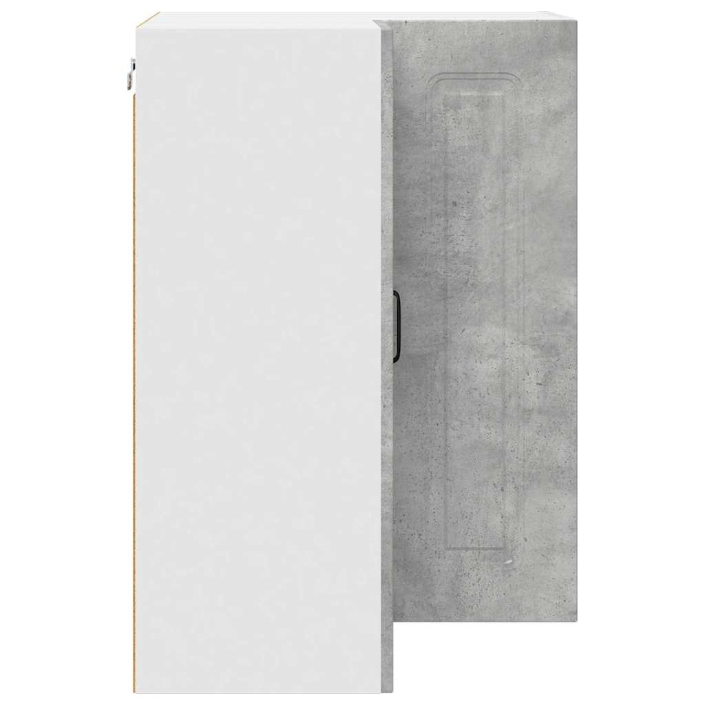 Keukenkast aan de muur Beton Grijs 57 x 57 x 80 cm Bewerkt hout