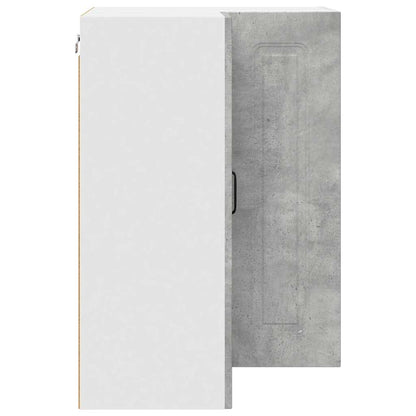 Keukenkast aan de muur Beton Grijs 57 x 57 x 80 cm Bewerkt hout