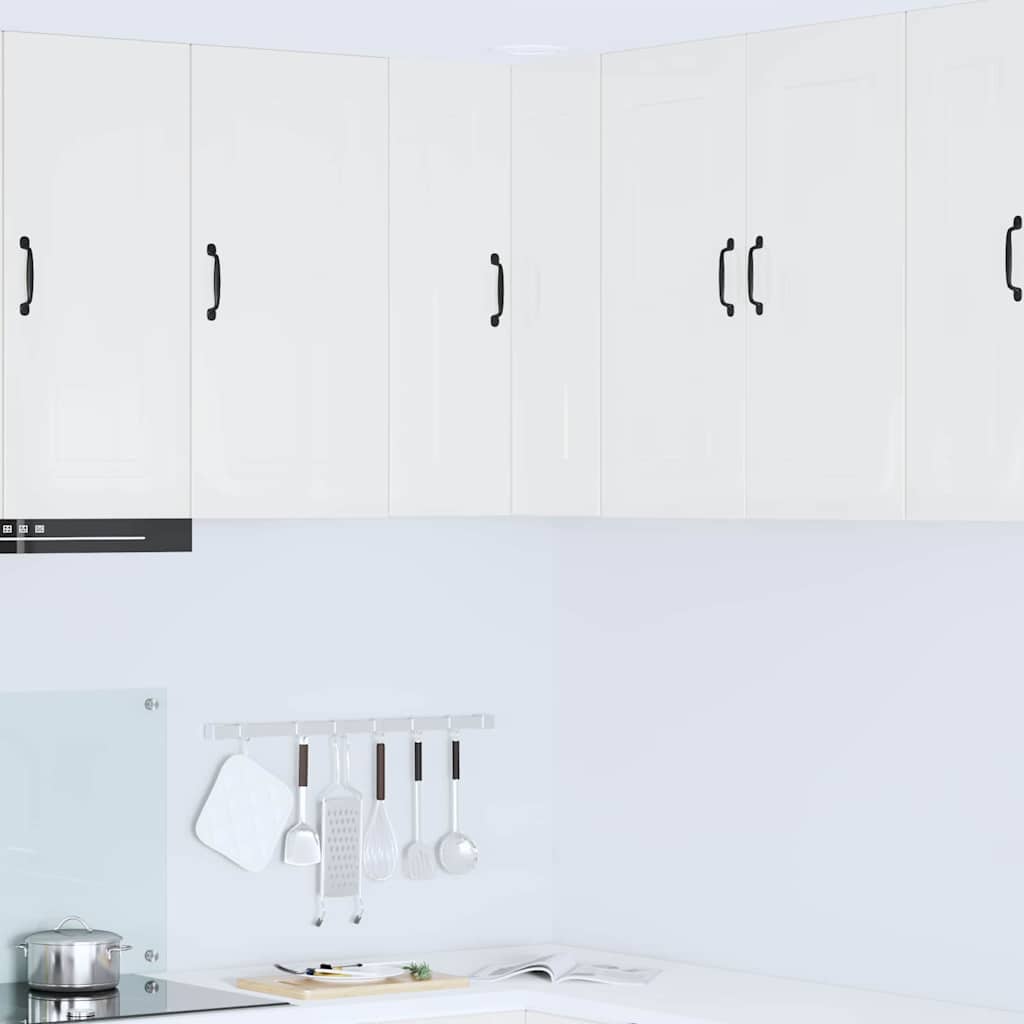 Keukenkast aan de muur met plank Hoogglans wit 57 x 57 x 80 cm