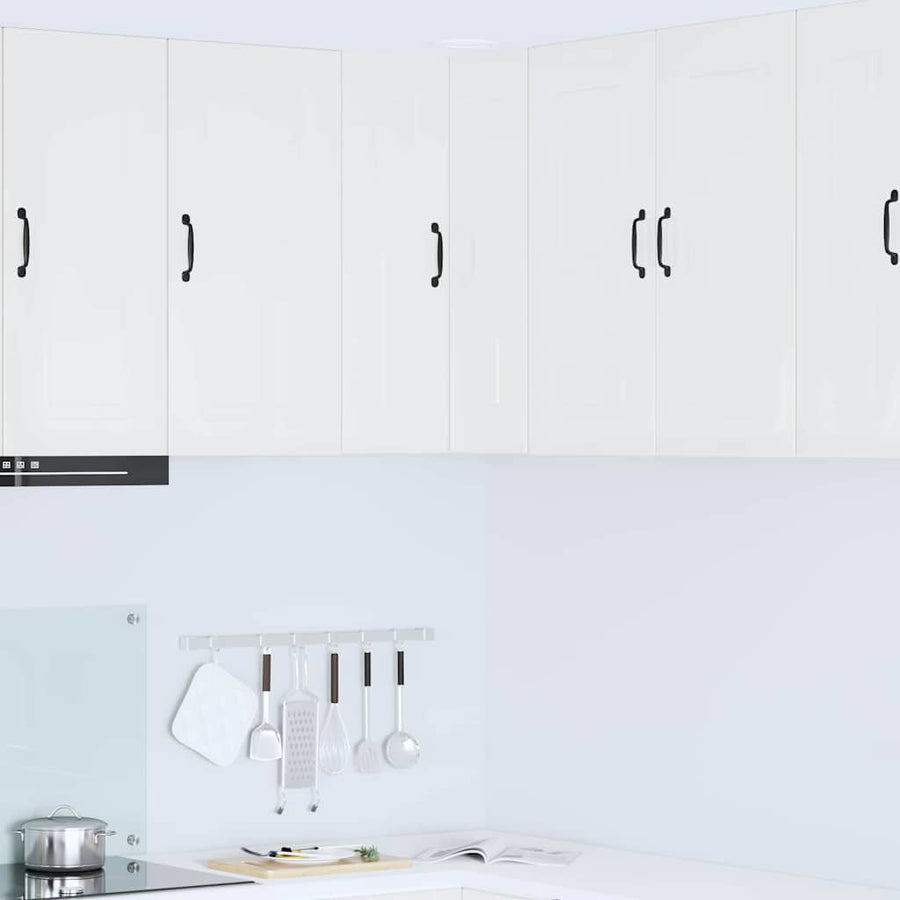 Keukenkast aan de muur met plank Hoogglans wit 57 x 57 x 80 cm