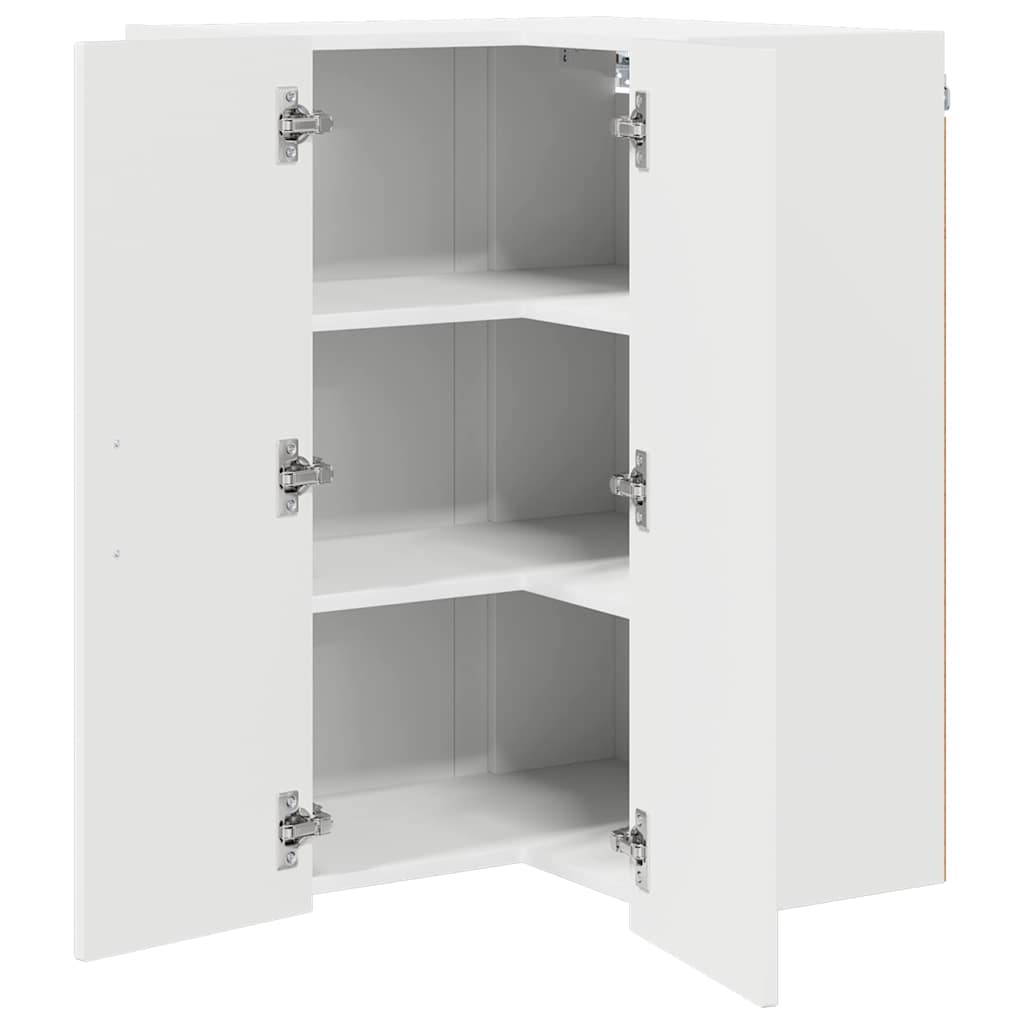 Keukenkast aan de muur met plank Hoogglans wit 57 x 57 x 80 cm