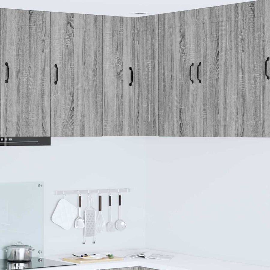 Keukenkast aan de muur met plank Grijs Sonoma 57 x 57 x 80 cm