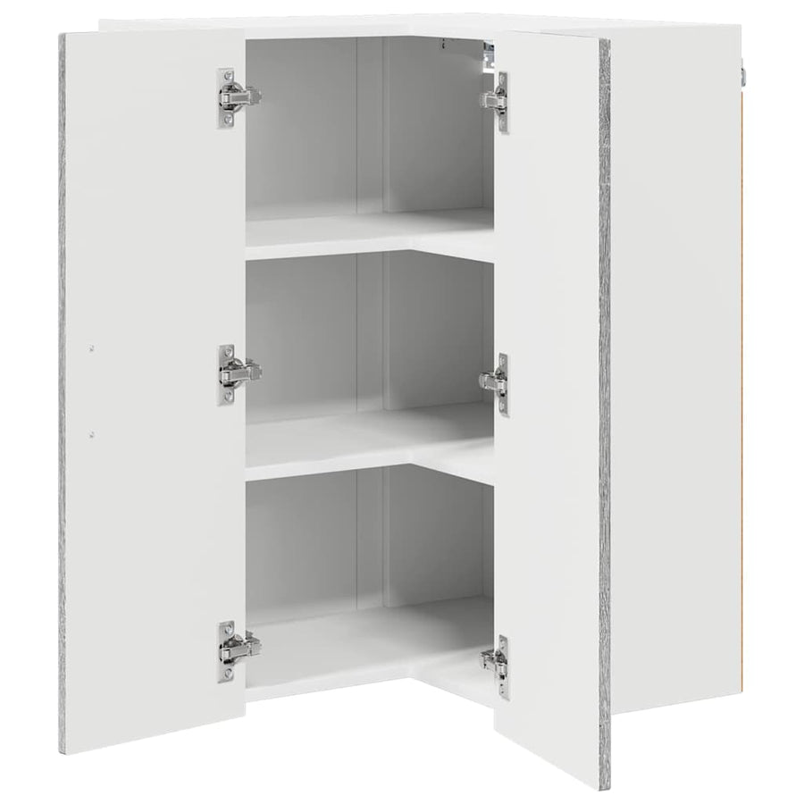 Keukenkast aan de muur met plank Grijs Sonoma 57 x 57 x 80 cm