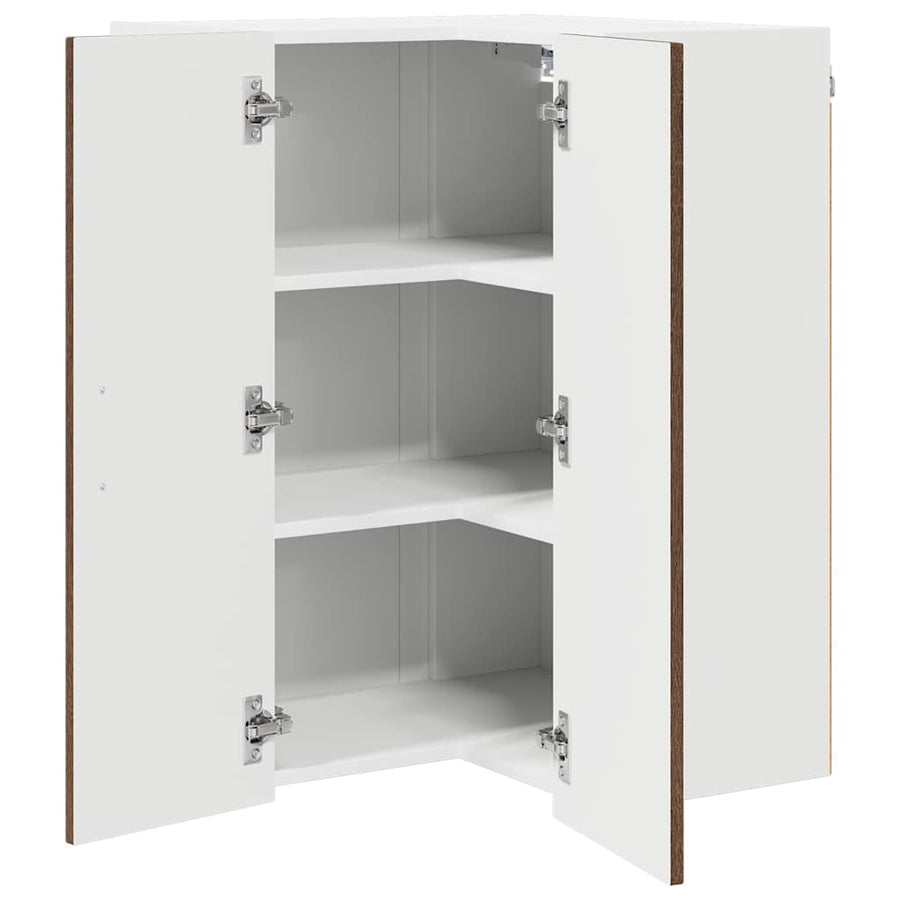 Keukenkast aan de muur Bruin Eiken 57 x 57 x 80 cm Bewerkt hout
