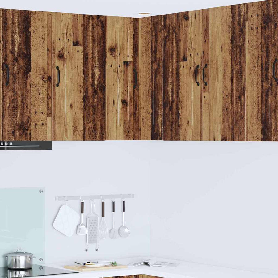 Keukenkast aan de muur Oud Hout 57 x 57 x 80 cm Bewerkt hout