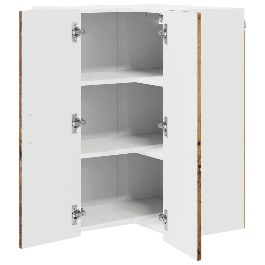 Keukenkast aan de muur Oud Hout 57 x 57 x 80 cm Bewerkt hout