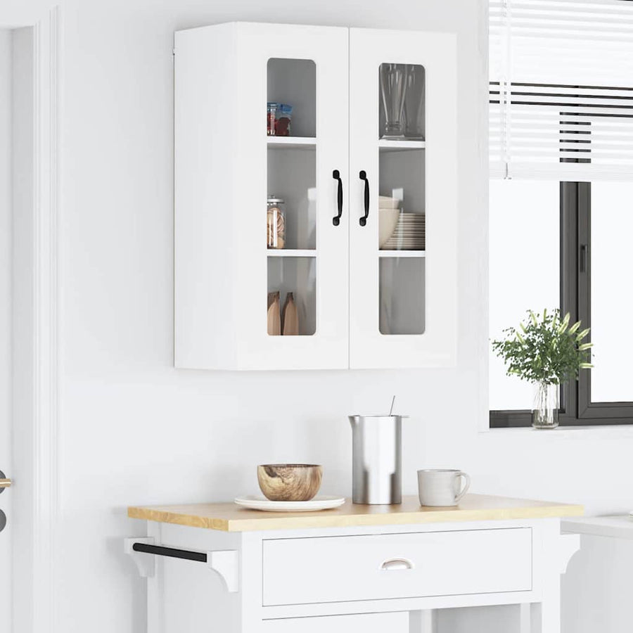 Keukenkast aan de muur Wit 60 x 31 x 80 cm Bewerkt hout