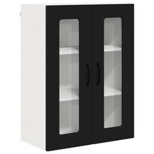 Keukenkast aan de muur Zwart 60 x 31 x 80 cm Bewerkt hout