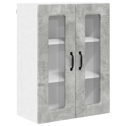 Keukenkast aan de muur Beton Grijs 60 x 31 x 80 cm Bewerkt hout