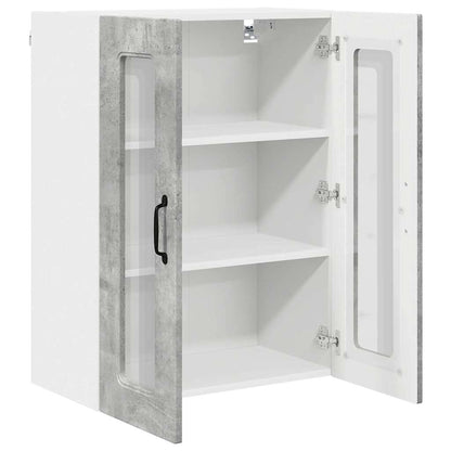 Keukenkast aan de muur Beton Grijs 60 x 31 x 80 cm Bewerkt hout