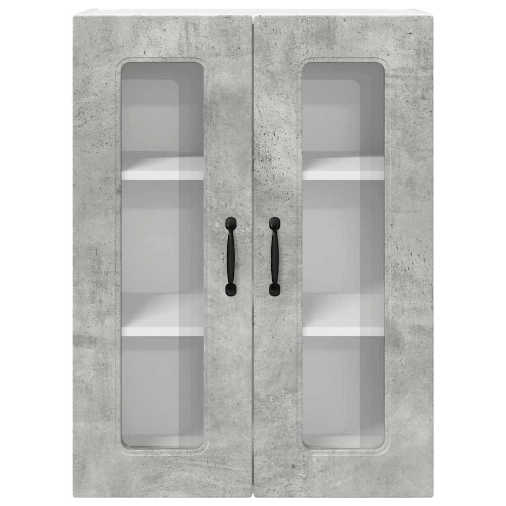 Keukenkast aan de muur Beton Grijs 60 x 31 x 80 cm Bewerkt hout