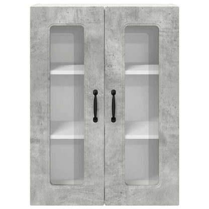 Keukenkast aan de muur Beton Grijs 60 x 31 x 80 cm Bewerkt hout