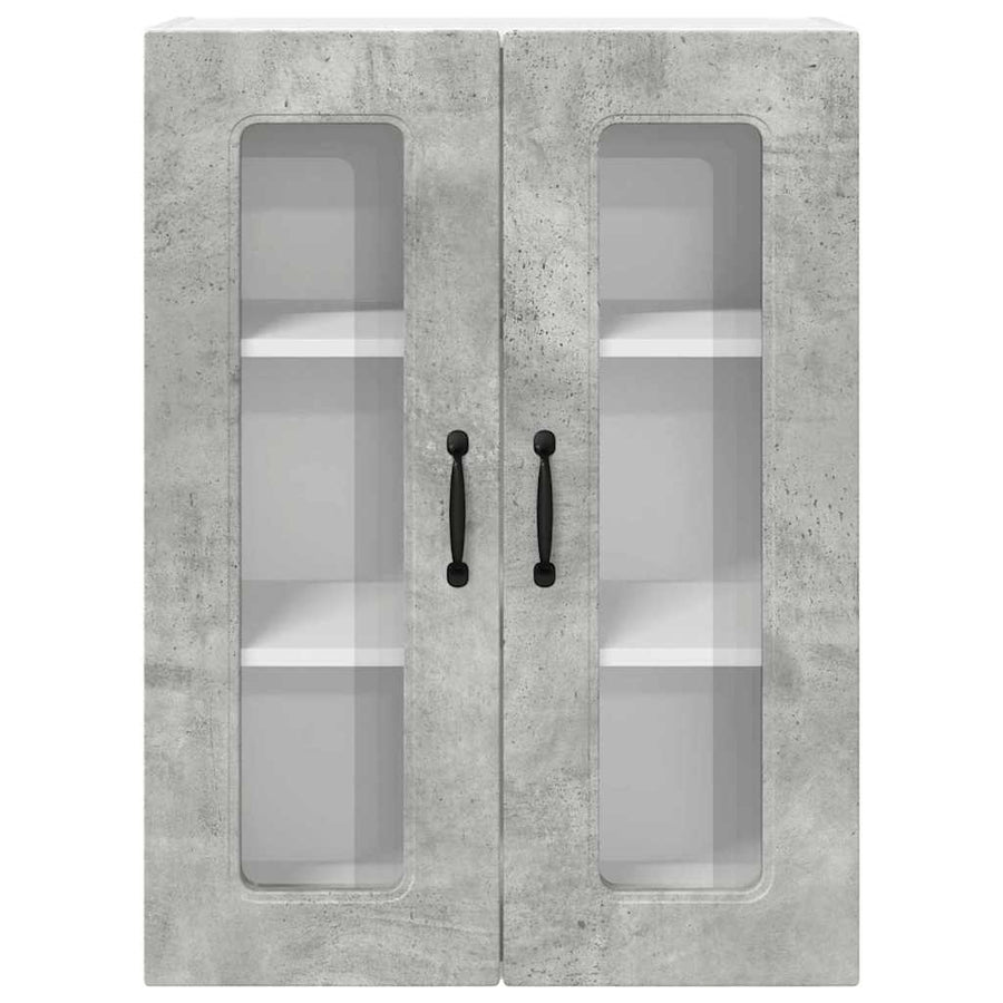 Keukenkast aan de muur Beton Grijs 60 x 31 x 80 cm Bewerkt hout